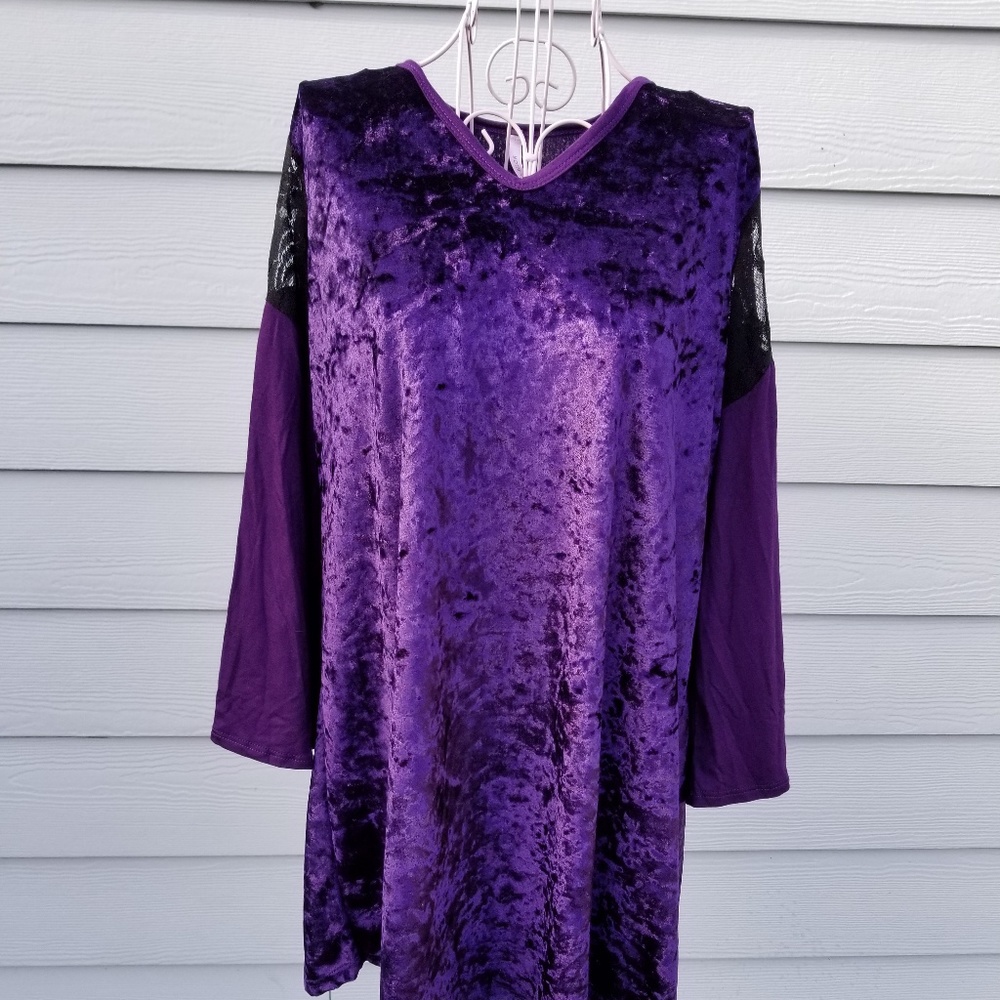 Cool Melon Purple Velvet Tunic
